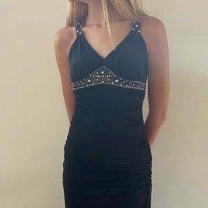 Niteline Black Formal Bejeweled Dress